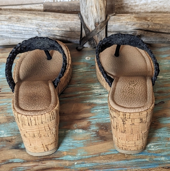 Grazie Sugar Skull Cork Wedges - Picture 4 of 11